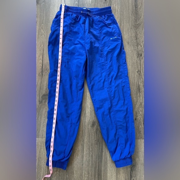 Wilo the Label Nylon parachute Pants in Blue Surf the Web Size Small - Picture 9 of 12